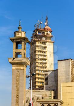Mosque and tower near Al-Ataba Square in Cairo - Egypt