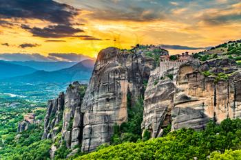 The Holy Monasteries of Varlaam, Saint Nicholas Anapafsas and Transfiguration of Christ at Meteora in Greece
