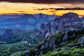 The Holy Monasteries of Roussanou, Saint Nicholas Anapafsas and Transfiguration of Christ at Meteora in Greece