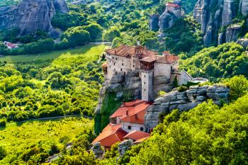 The Holy Monastery of Roussanou at Meteora in Greece