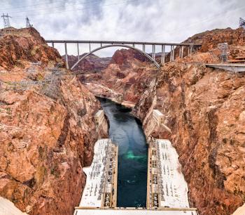 The Mike O'Callaghan-Pat Tillman Memorial Bridge or the Hoover Dam Bypass Bridge across the Colorado River in the United States