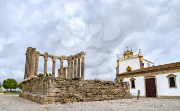 The Roman Temple of Evora, UNESCO world heritage in Portugal