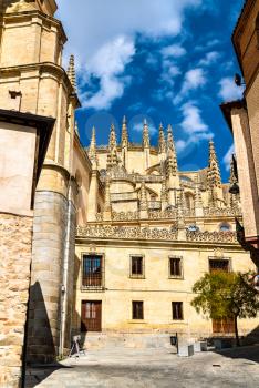 View of Segovia with the Cathedral. UNESCO world heritage in Spain