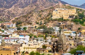 Temples in Amer town near Jaipur, Rajasthan State of India