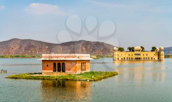 Jal Mahal or Water Palace on Man Sagar Lake in Jaipur - Rajasthan State of India
