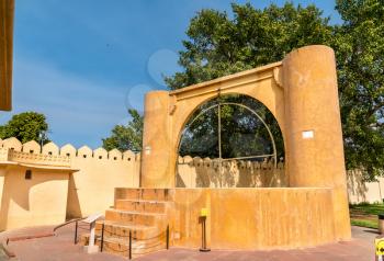 Architectural astronomical instruments at Jantar Mantar in Jaipur. A UNESCO world heritage site in India