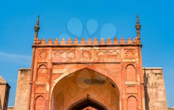 Gate at Agra Fort. UNESCO world heritage site in Uttar Pradesh, India