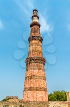 The Qutub Minar, a UNESCO world heritage site in Delhi - India