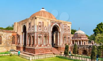 Alai Darwaza and Imam Zamin Tomb at the Qutb Complex in Delhi. A UNESCO world heritage site in India