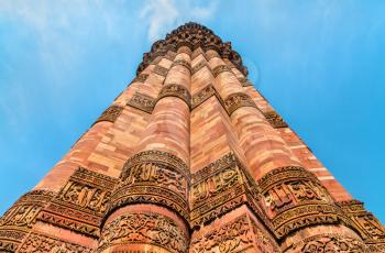 The Qutub Minar, a UNESCO world heritage site in Delhi - India