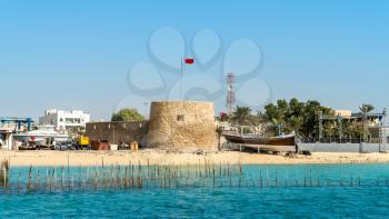 Bu Maher Fort on Muharraq Island in Bahrain. The Persian Gulf
