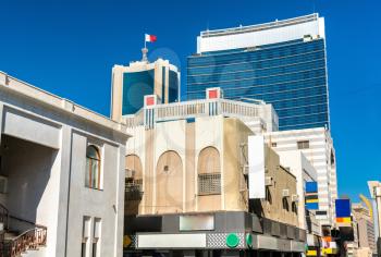 Typical buildings in the centre of Manama, the capital of Bahrain