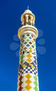 Minaret of Al Fadhel Mosque in Manama, the Kingdom of Bahrain