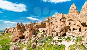 Remains of the Zelve Monastery Complex in Goreme National Park - Cappadocia, Turkey