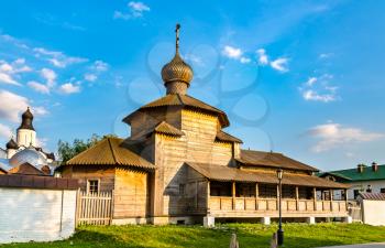 Wooden Church of Holy Trinity on Sviyazhsk Island. UNESCO world heritage in Tatarstan, Russia