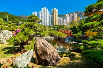 Nan Lian Garden, a Chinese Classical Garden in Hong Kong, China