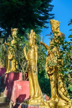 Statues at the Ten Thousand Buddhas Monastery in Hong Kong, China