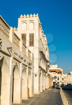 Buildings at Souq Waqif in Doha, the capital of Qatar