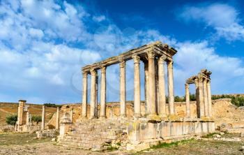 Temple of Juno Caelestis at Dougga, an ancient Roman town in Tunisia. North Africa