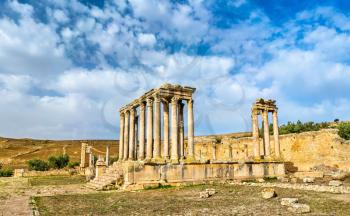 Temple of Juno Caelestis at Dougga, an ancient Roman town in Tunisia. North Africa