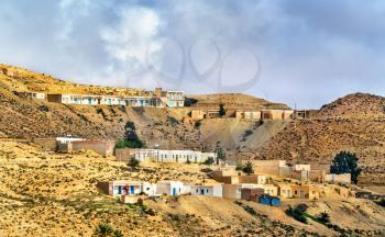 Typical Tunisian landscape at Ksar Ouled Soltane near Tataouine. North Africa