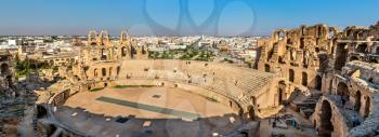 Amphitheatre of El Jem, a UNESCO world heritage site in Tunisia, North Africa