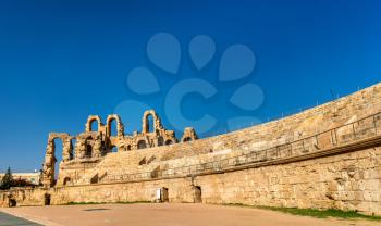 Amphitheatre of El Jem, a UNESCO world heritage site in Tunisia, North Africa