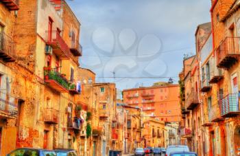 Traditional buildings in Agrigento, a town on Sicily, Italy