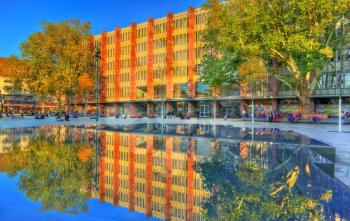 Freiburg im Breisgau, Germany - October 14, 2017: The Albert Ludwig University of Freiburg