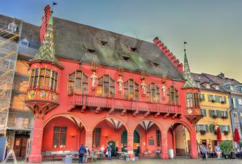 The Historical Merchants Hall on the Minster Square in Freiburg im Breisgau - Baden-Wurttemberg, Germany