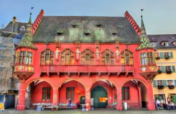 The Historical Merchants Hall on the Minster Square in Freiburg im Breisgau - Baden-Wurttemberg, Germany