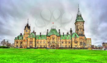 The East Block of Canadian Parliament in Ottawa