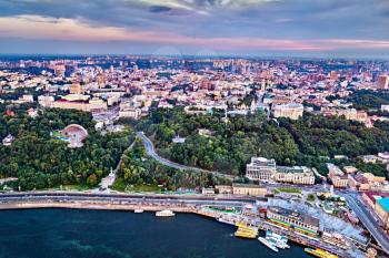 Panorama of the city centre of Kiev, the capital of Ukraine