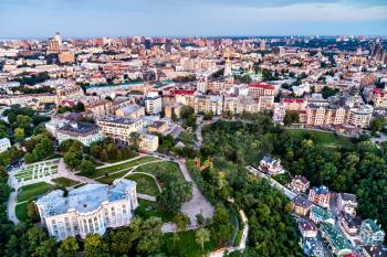 Aerial view of the the National Museum of the History of Ukraine in Kiev