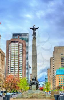 Toronto, Canada - May 2, 2017: The South African War Memorial on University Avenue. Built in 1910