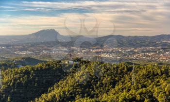 View from Tibidabo mountain - Barcelona, Spain