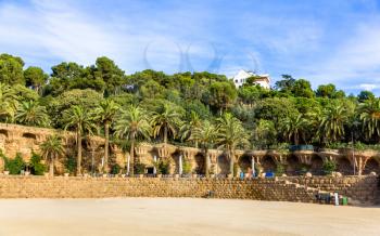 Square of Nature in the Park Guell - Barcelona, Spain