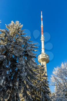 Zurich TV tower on the Uetliberg mountain - Switzerland