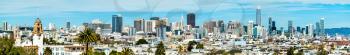 Panorama of San Francisco from Mission Dolores Park - California, United States