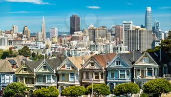 Painted Ladies, traditional Victorian houses in San Francisco - California, United States