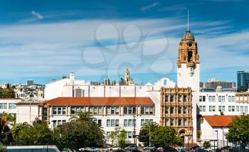 Mission High School, a historic building in San Francisco - California, United States