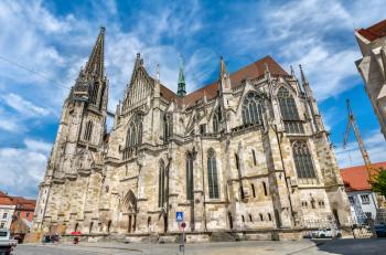 Dom St. Peter, the Cathedral of Regensburg in Bavaria, Germany