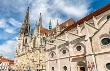 Dom St. Peter, the Cathedral of Regensburg in Bavaria, Germany