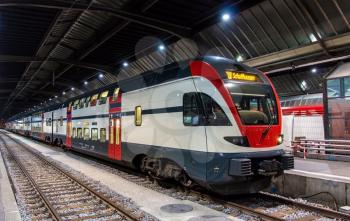 Regional train to Schaffhausen in Zurich, Switzerland