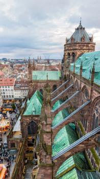 Details of the Strasbourg Cathedral - Alsace, France