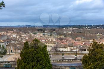 View of Avignon with Rhone river - France