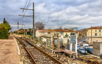 Control post of railway switches - Arles station, France
