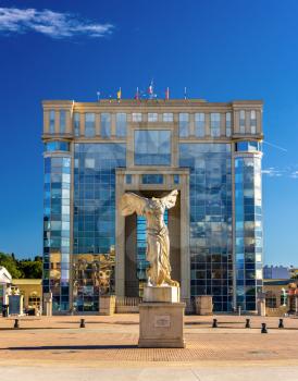 Copy of the Winged Victory of Samothrace in Montpellier - France