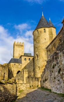 View of the medieval city of Carcassonne - France
