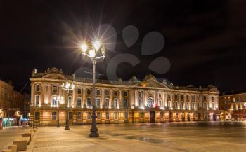 Capitole de Toulouse by night - France, Midi-Pyrenees
